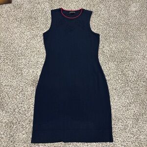 Rag & Bone Blue Crew Neck Sheath Midi Dress